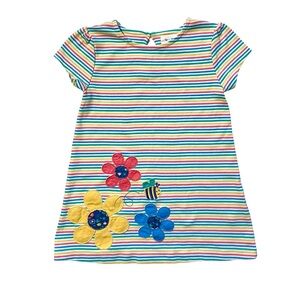 Kite Striped Kids Floral Bee Appliqué Dress